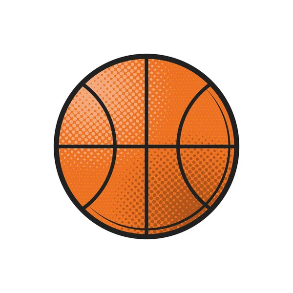 Design der Basketball-Ikone Vektor Illustration. flache Vektordarstellung in schwarz auf weißem Hintergrund — Stockvektor