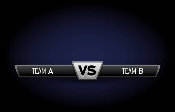 VS duel challenge vector illustration. Versus Board of rivals, with space for text