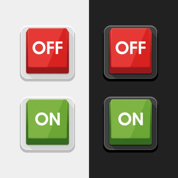 On - Off Switch Power gomb szimbólum ikon vektor tervezés Illusztráció — Stock Vector