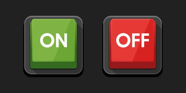 On - Off Switch Power Button Symbol Icon Vector Design Illustration — 스톡 벡터