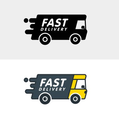 Hızlı Teslimat Logo Şablonu, Modern Tasarım Simgesi. Hızlı Araba Sembolü