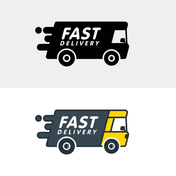 Modelo de Logo de Entrega Rápida, Concept Modern Design Icon. Símbolo do carro rápido — Vetor de Stock
