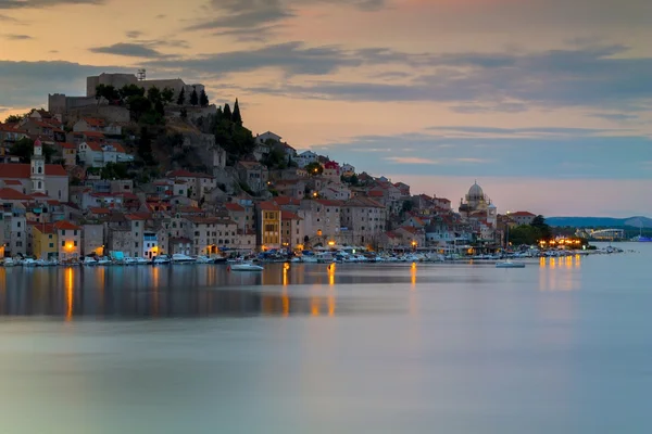 Panorama de um Sibenik de tarde — Fotografia de Stock