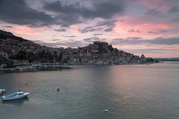 Gündoğumu, Sibenik Panoraması — Stok fotoğraf