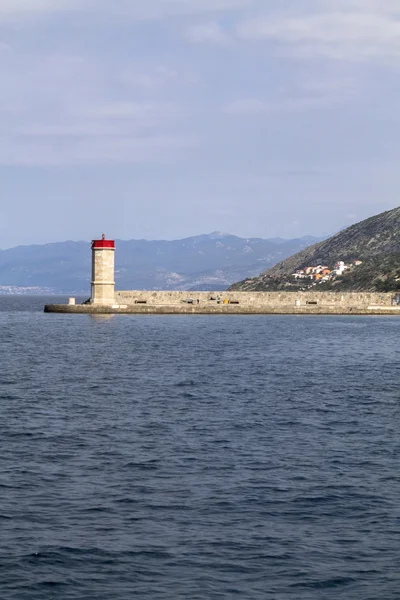 Farol no mar Adriático na Croácia em Senj — Fotografia de Stock