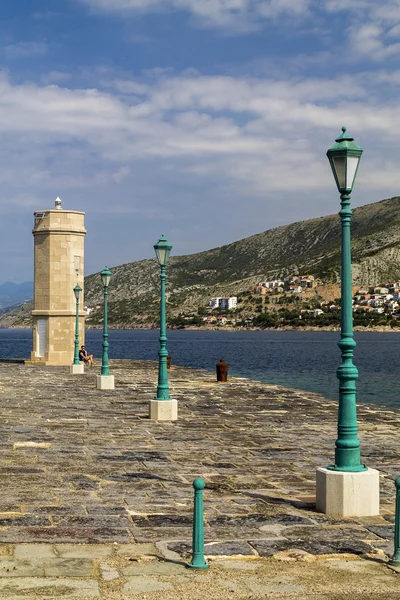 Farol no mar Adriático na Croácia em Senj — Fotografia de Stock