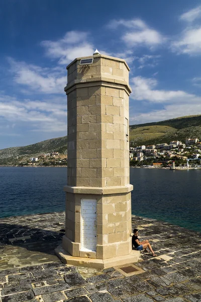 Farol no mar Adriático na Croácia em Senj — Fotografia de Stock