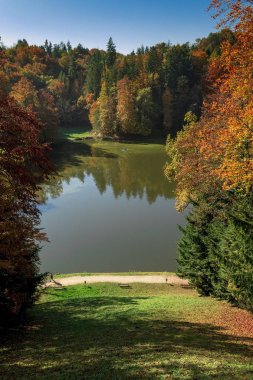     Trakoscan göl güneşli bir sonbahar 