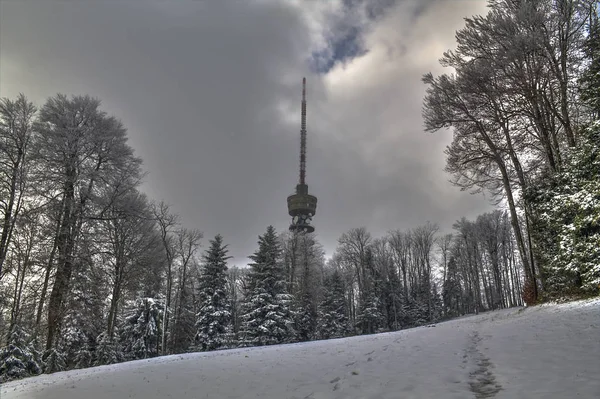     Zagreb'de Medvednica dağda kule 