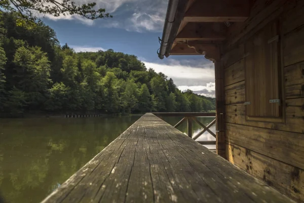 Lake house paisagem — Fotografia de Stock