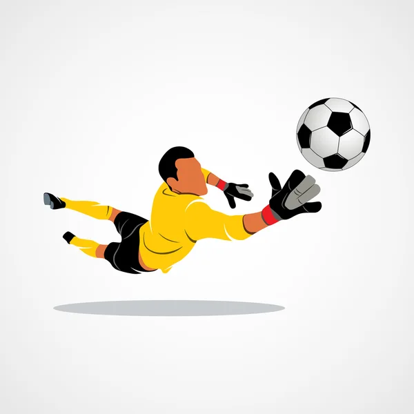 Goalkeeper, ball icon — Stock Photo, Image