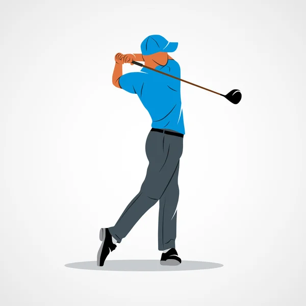 Jugador de golf ilustración — Vector de stock