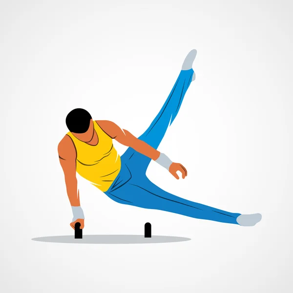 Erkek jimnastikçi at — Stok Vektör
