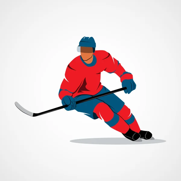 Illustrazione giocatore di hockey — Vettoriale Stock