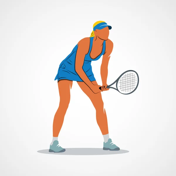 Tennis, raquette, athlète — Image vectorielle