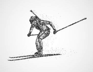 soyut Biatlon sporcu