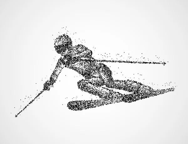 Abstrakcja narciarz narty — Zdjęcie stockowe