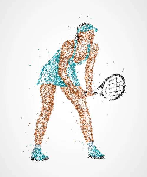 Abstract Tennis player silhouette — Stock Vector © passiflora #57077527