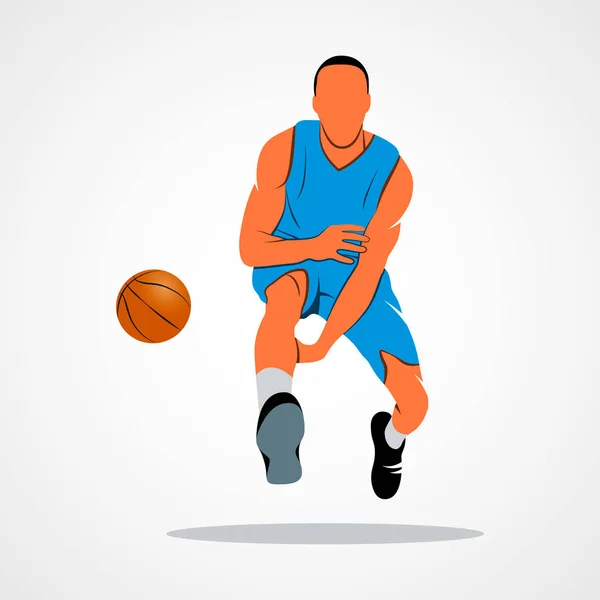 Баскетболист, мяч — стоковое фото