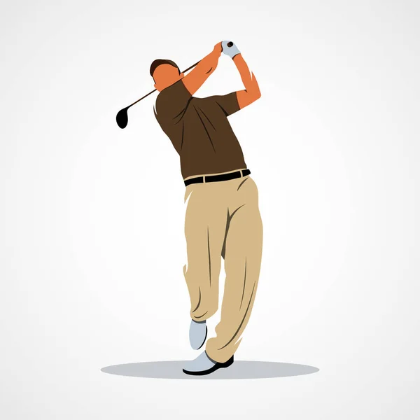 Golf spelare illustration — Stockfoto