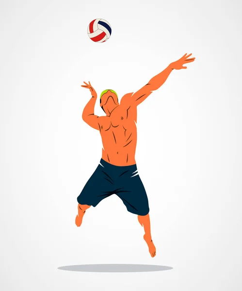 Волейболист-абстракционист — стоковое фото