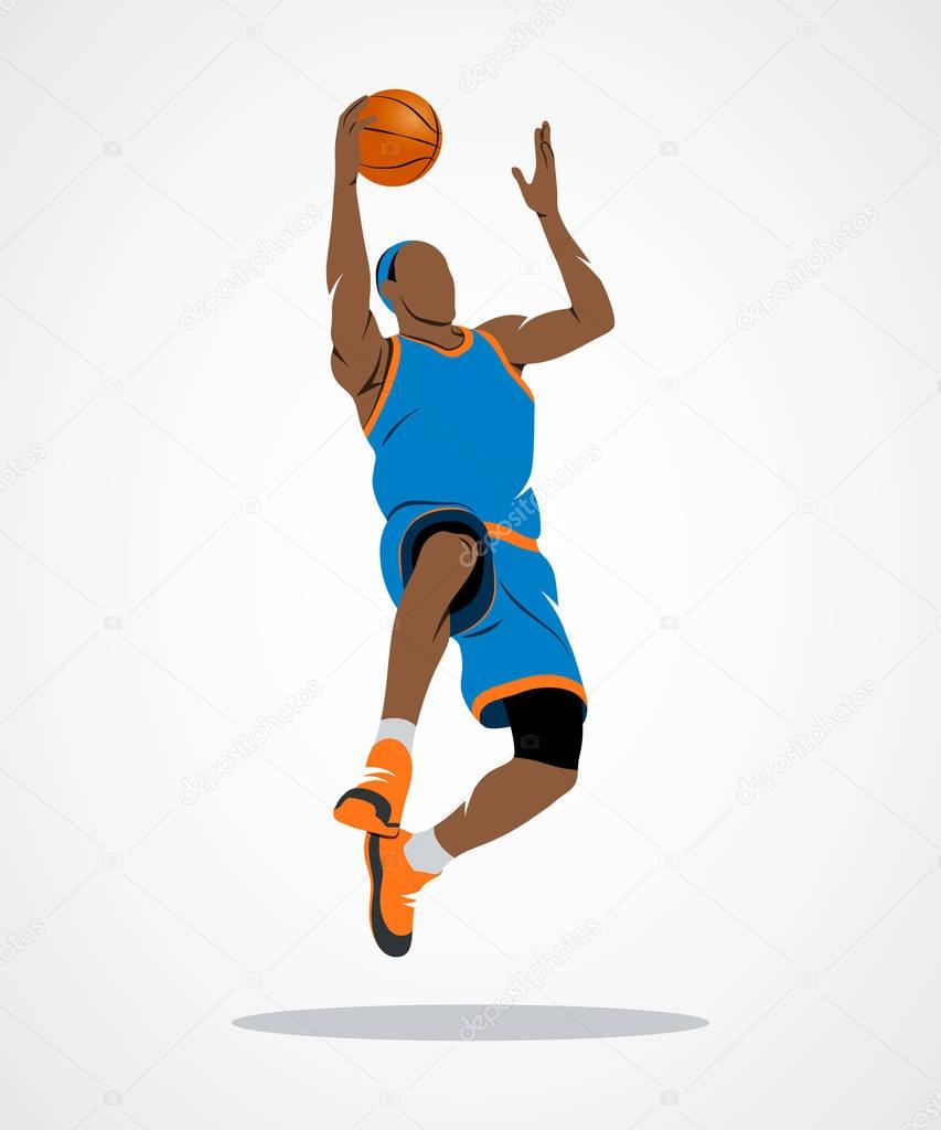 basketball player, ball