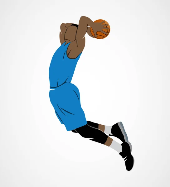 Баскетболист, мяч — стоковый вектор