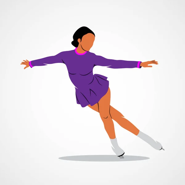 Patinaje artístico deportivo — Vector de stock