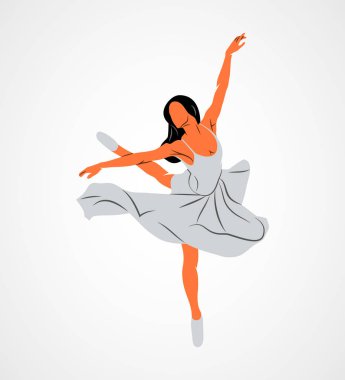 Ballerin dansçı soyut