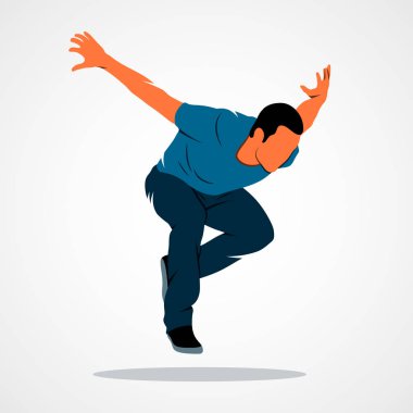 Parkour atlama siluet