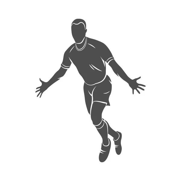 Footballeur célébrant — Image vectorielle