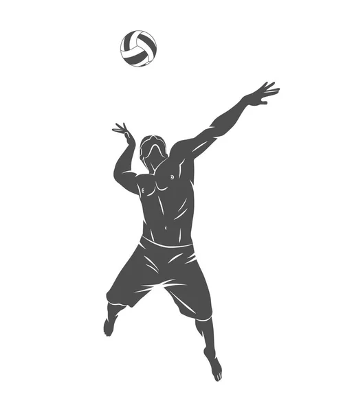 Jogador de voleibol abstrato — Vetor de Stock