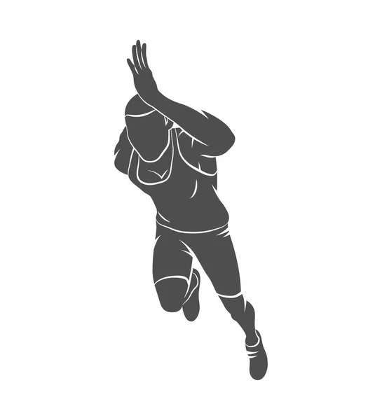 Course, sprinteur, athlète — Image vectorielle