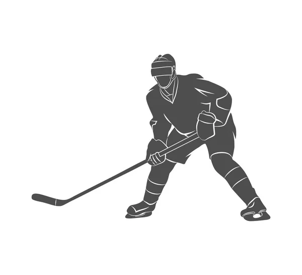 Хоккеист Иллюстрация — стоковый вектор