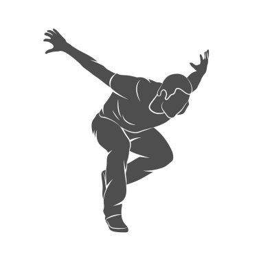 Parkour atlama siluet