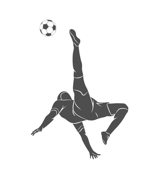 Bal, voetbal, speler — Stockvector