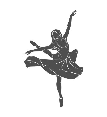 Ballerin dansçı soyut