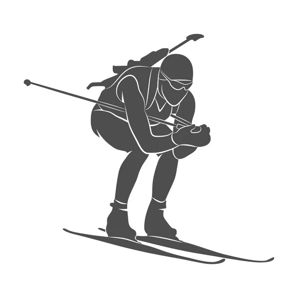 Biatlon abstracte sport — Stockvector