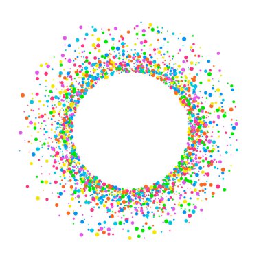 Yuvarlak renkli konfeti