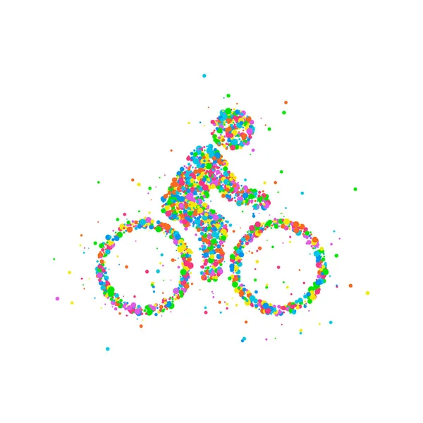 Cyclists Abstract biker — Stock Vector