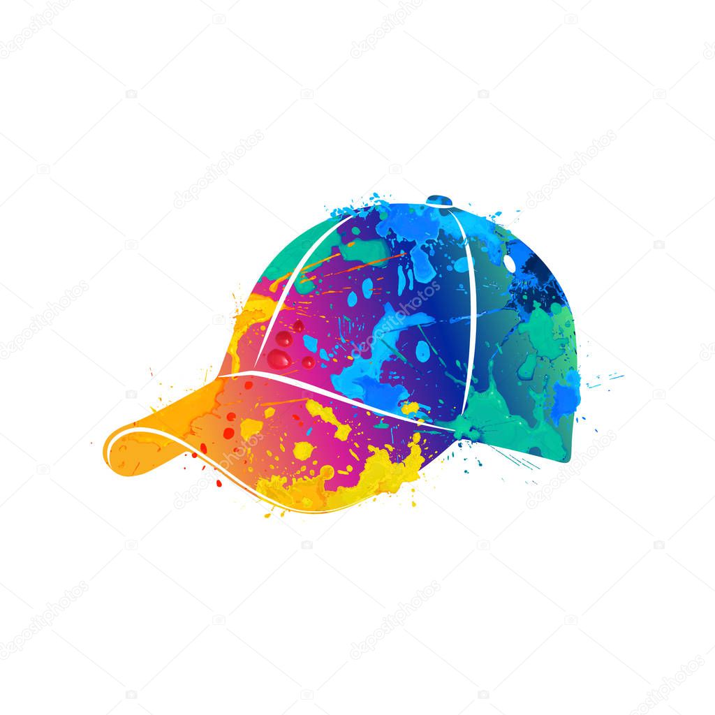 splash of watercolors baseball cap
