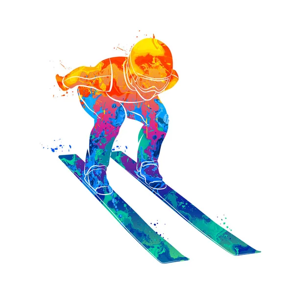 Jumping skier sport — Stock Photo, Image
