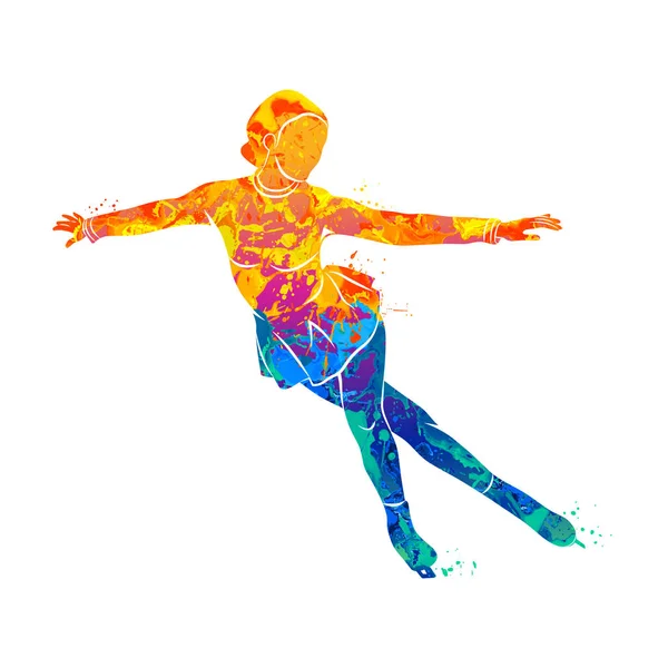 Patinaje artístico deportivo — Vector de stock