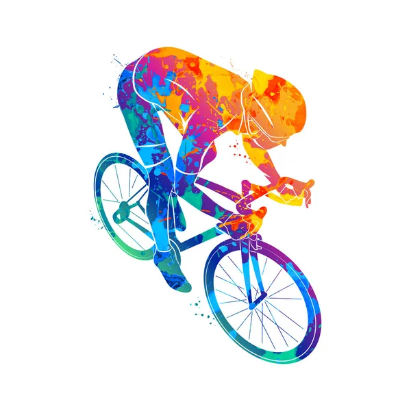 Ciclista de bicicleta atleta —  Vetores de Stock