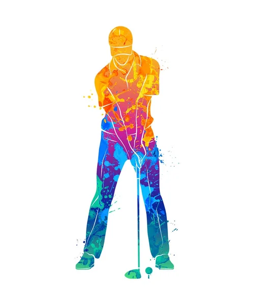 Golf sport siluett — Stock vektor