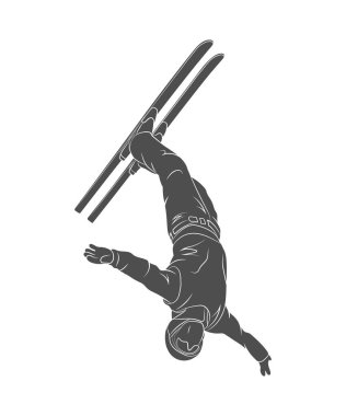 atlama bir kayakçı freestyler