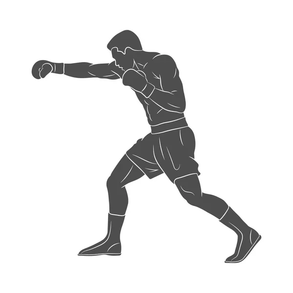 Boxer man, lutador de artes marciais mistas — Vetor de Stock