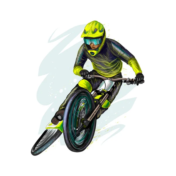 Sportoló kerékpár kerékpáros — Stock Vector