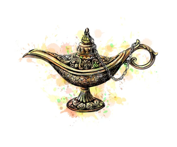 Aladdin magische Lampe — Stockvektor