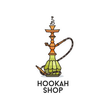 Nargile salonu. Renkli çizimi